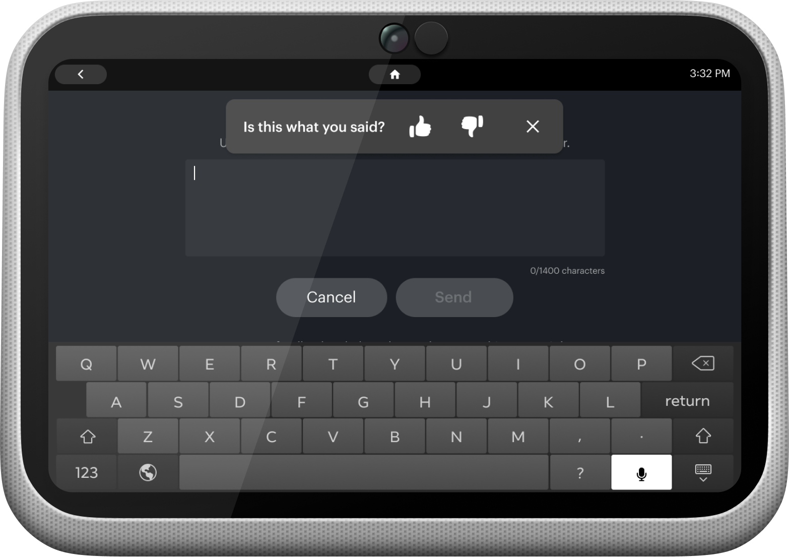 Portal Dictation — screen 2